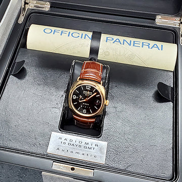 Panerai Radiomir Special Edition 10-Days GMT Rose Gold Watch PAM00273 Box Papers