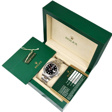 2008 Unpolished Rare 3186 Movt Rolex Explorer II Engraved Rehaut Black Dial 40mm 16570 Box/Papers/Tag