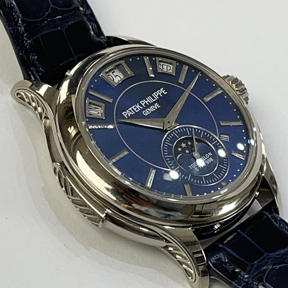Patek Philippe Minute Repeater Perpetual Calendar 5207G-001 White Gold With Blue Leather Watch Blue Dial 2020