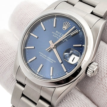 Rolex Datejust 31mm 68240 Blue Index Dial Steel Oyster Watch Box Papers