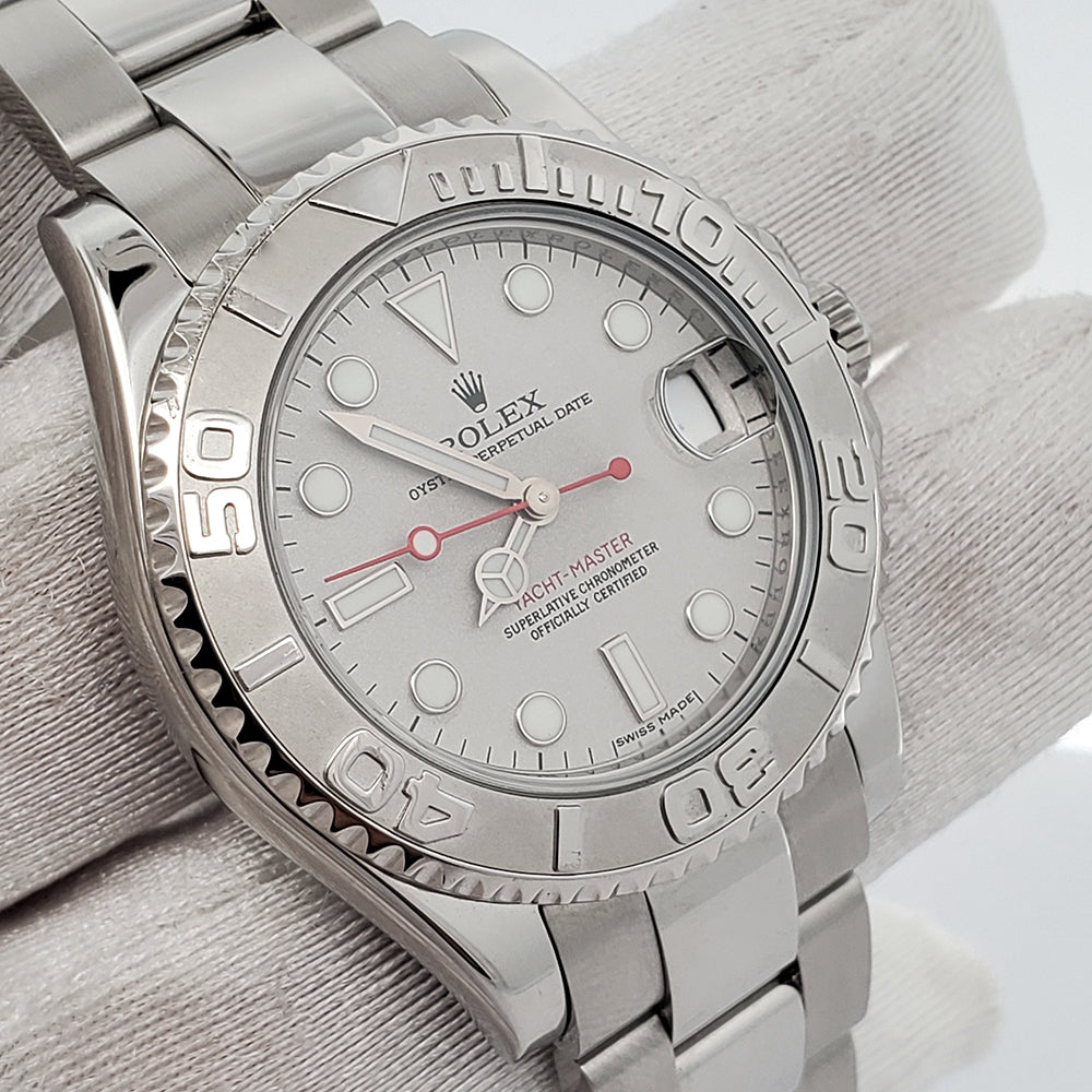 Rolex Yacht-Master Midsize 35mm Platinum Dial/Bezel Stainless Steel Oy