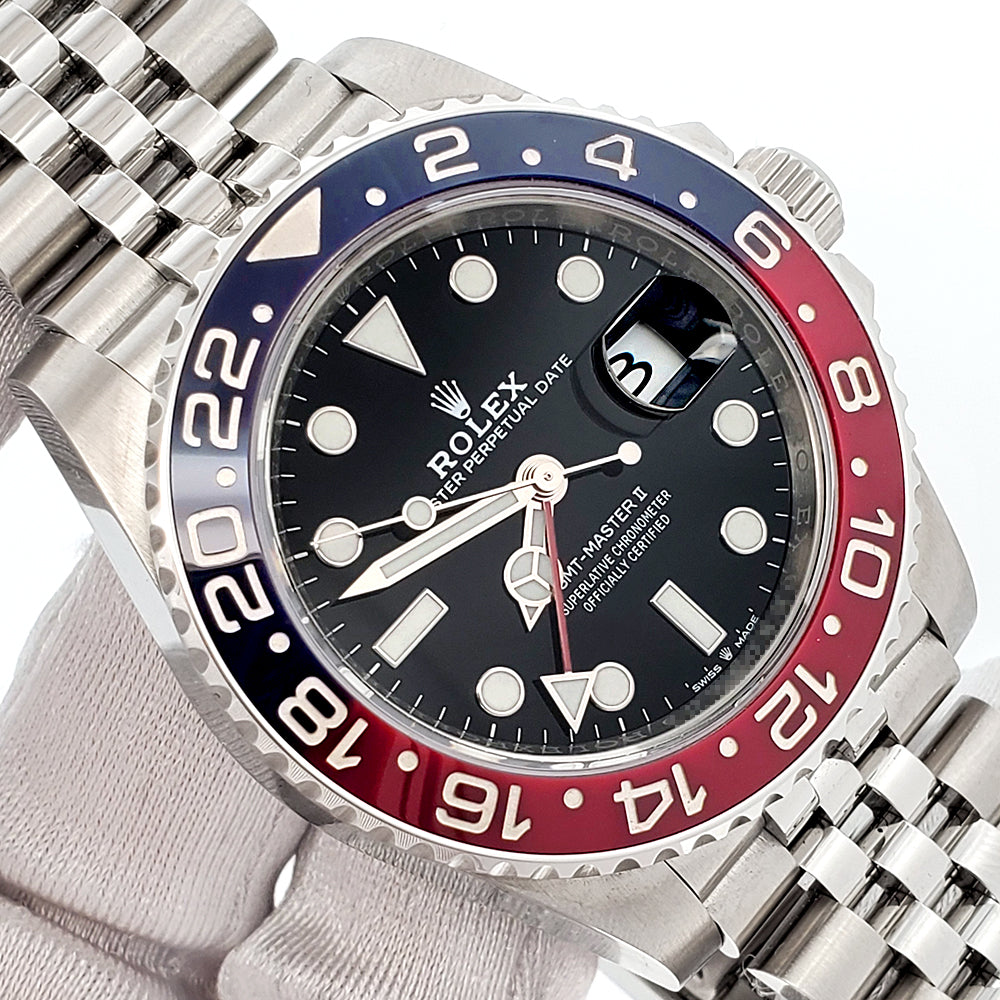 2020 Rolex GMT-Master II 40mm Pepsi Red/Blue Steel Jubilee Watch 126710BLRO Box Papers