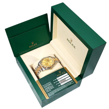 2015 Rolex Datejust 36mm Factory Champagne Diamond Dial 2-Tone Yellow Gold/Steel Jubilee Watch 116233 Box Papers