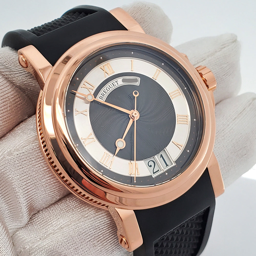 Breguet Marine Rose Gold Big Date 39mm Watch 5817BR/Z2/5V8 With Booklet
