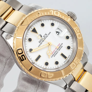 Rolex Yacht-Master 40mm White Dial 2-tone Yellow Gold/Steel Oyster 16623 Watch Box/Papers/Tag