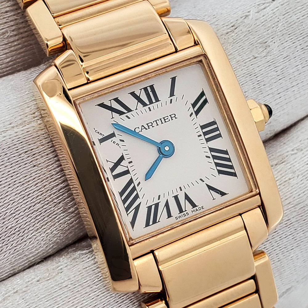 Cartier Tank Francaise Small 20mm Yellow Gold Ladies Watch 2385