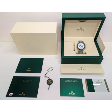 Rolex Daytona 40mm Platinum Ice Blue Dial 116506 Watch Box Papers