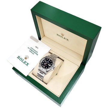 2001 Rolex Explorer II 40mm Black Dial Steel Oyster Watch 16570 Box Papers
