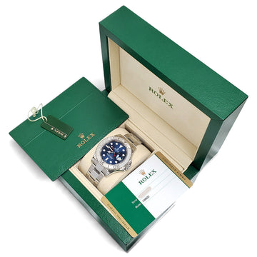 2016 Rolex Yacht-Master Blue Dial Platinum Bezel Steel 40mm Watch 116622 Box/Papers/Tag