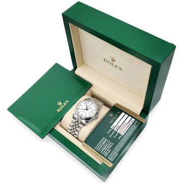 2010 Rolex Datejust 116200 White Index Steel Jubilee 36mm Watch Box/Papers