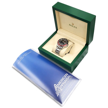 1990 Rolex GMT-Master II Coke Bezel Steel 40mm Watch 16710 Box/Appraisal