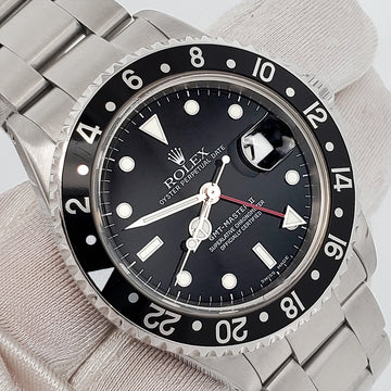 Rolex GMT-Master II 40mm Steel Watch 16710 Box Papers