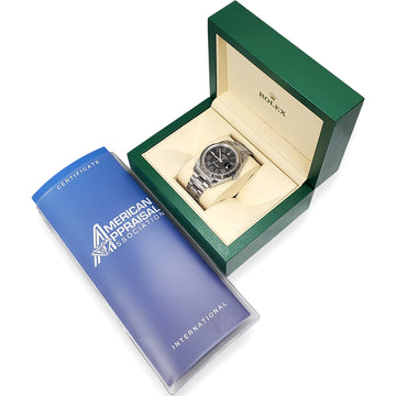 Rolex Datejust II 116334 Black Roman Dial White Gold Fluted Bezel Steel 41mm Watch Box/Apr
