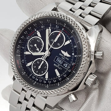 Breitling Bentley Motors GT Special Edition 44.8mm Black Dial Steel Watch A13362 Box Papers