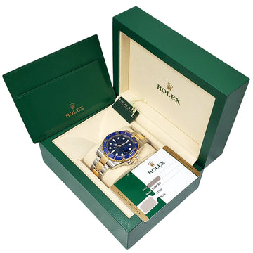 2015 Rolex Submariner 116613LB Yellow Gold/Steel Blue Dial 40mm Watch Box/Papers/Tag
