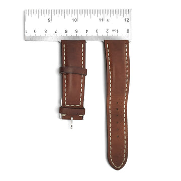 Breitling OEM Brown Leather Strap 24-20mm w/ Signed Buckle