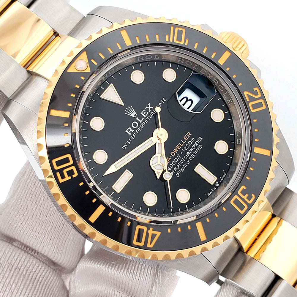 2023 Rolex Sea-Dweller 43mm 126603 Black Ceramic Yellow Gold/Steel Watch Box/Papers/Tag