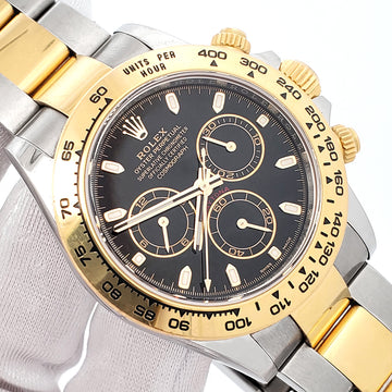 2022 Rolex Cosmograph Daytona 40mm Black Dial 2-Tone Yellow Gold/Steel Watch 116503 Box Papers