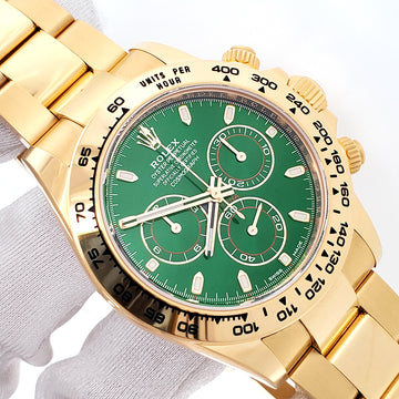 2021 Rolex Cosmograph Daytona 116508 40mm "John Mayer" Green Dial Yellow Gold Watch Box/Papers/Tag
