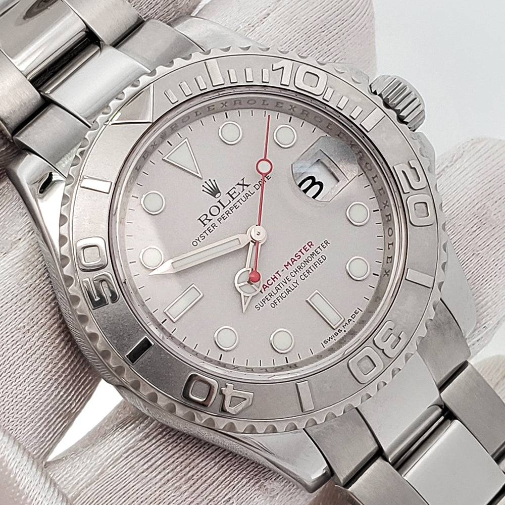 Rolex Yacht-Master 40mm Platinum Bezel Steel Watch, Ref 16622