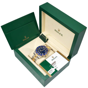 2015 Rolex Submariner 116613LB Yellow Gold/Steel Blue Dial 40mm Watch Box/Papers/Tag