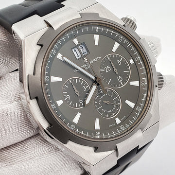 Vacheron Constantin Overseas 42mm Grey Dial Chronograph Steel Watch 49150/000W-9501