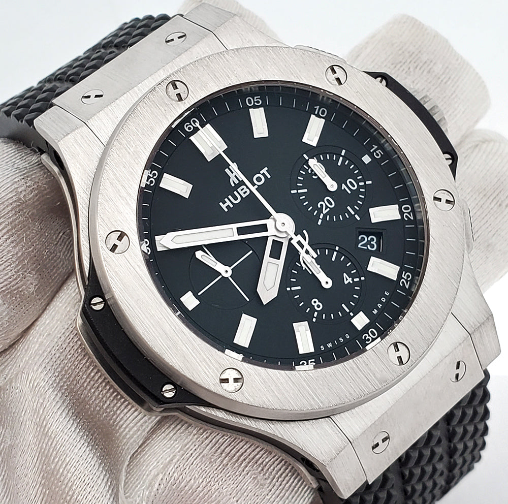 Hublot Big Bang Chronograph 44mm Black Dial/Rubber Strap/Steel Watch 301.SX.1170.RX Papers