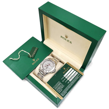2008 Rolex Yacht-Master Platinum Bezel Steel 40mm Watch 16622 Box/Papers/Tag
