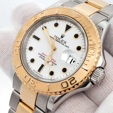 Rolex Yacht-Master 40mm White Dial 2-tone Yellow Gold/Steel Oyster 16623 Watch Box Papers