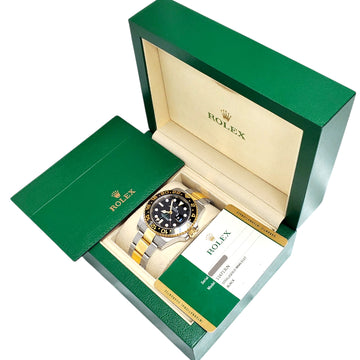 2014 Rolex GMT-Master II Ceramic Bezel 2-Tone Yellow Gold/Steel 40mm Watch 116713LN Box/Papers