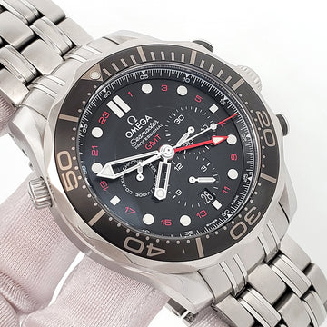 2025 Omega Seamaster Diver GMT Steel Mens 44mm Watch 212.30.44.52.01.001 Box Papers