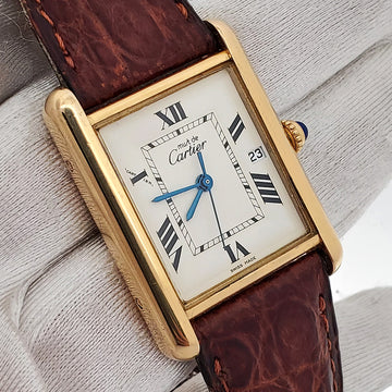 Cartier Tank Louis 18k 25mm Yellow Gold Plated Must-de-cartier 2413 Watch