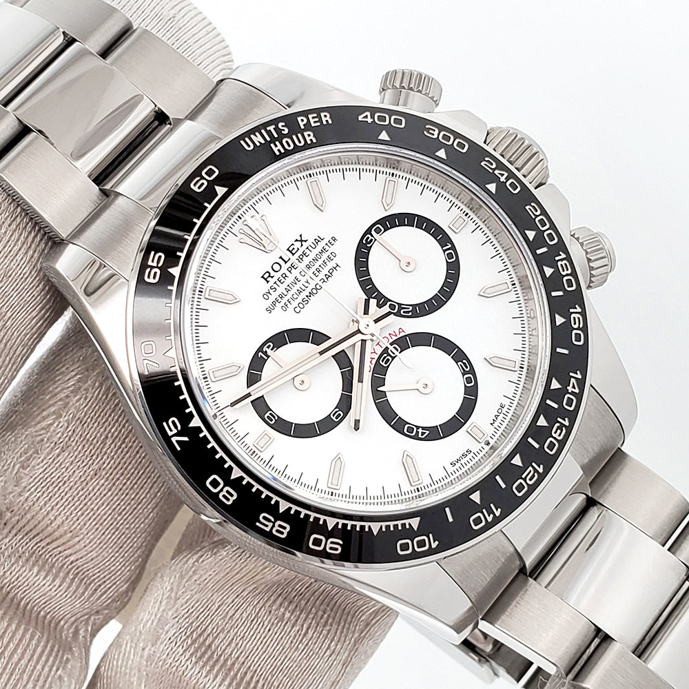 Unworn 2024 Rolex Cosmograph Daytona 126500LN Steel White Panda Dial Box/Papers/Tag