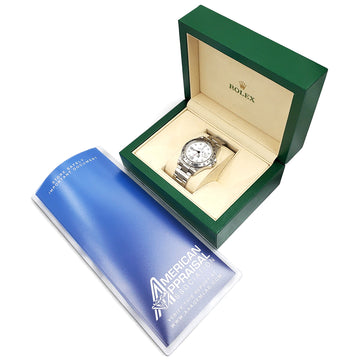 2010 Unpolished Rare 3186 Movt  Rolex Explorer II Engraved Rehaut Polar White Dial Steel 40mm Watch 16570 Box/Apr