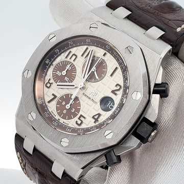 Audemars Piguet Royal Oak Offshore Safari Steel 42mm Chronograph Watch 26470ST.OO.A801CR.01 Box Papers