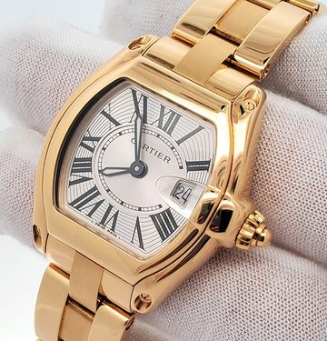 Cartier Roadster 18K Yellow Gold 30mm Ladies Watch W62018V1 Box Booklet