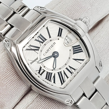 Cartier Roadster 30mm Roman Dial Steel Ladies Watch W62016V3 2675