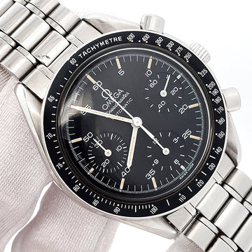 Omega Speedmaster Reduced 39mm Hesalite Chronograph Black Dial Watch 3510.50.00