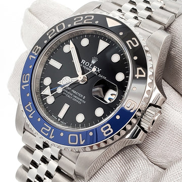 2021 Rolex GMT-Master II 40mm Batgirl Blue/Black Bezel Jubilee Steel Watch 126710BLNR Box Papers