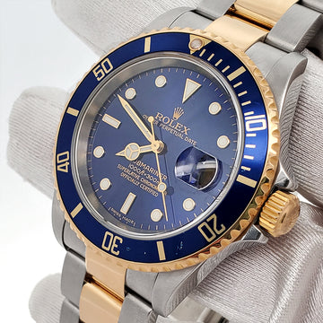 Rolex Submariner Date 40mm Blue Dial Yellow Gold/Stainless Steel Watch 16613