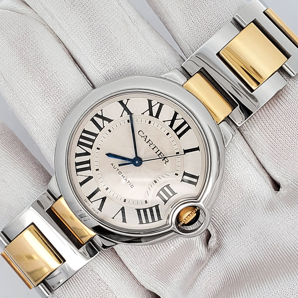 Cartier Ballon Bleu 36mm 2-tone Yellow Gold/Steel Watch 3284 W2BB0012 Booklet