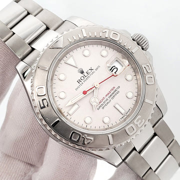 2016 Rolex Yacht-Master 40mm Platinum Bezel Steel Watch 116622 Box Papers