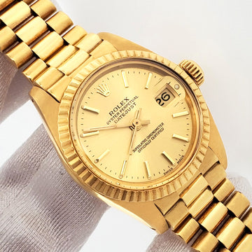 Rolex President Ladies Champagne Index Yellow Gold 26mm Watch 6917