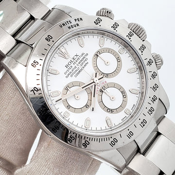 Unpolished Rolex Cosmograph Daytona 40mm 116520 'APH' White Dial Steel Watch Box/Papers/Tag