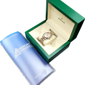 Rolex Datejust Factory Pink Diamond Rose Gold/Steel Oyster 31mm Watch 178241 Box/Apr
