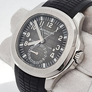Patek Philippe Aquanaut Travel Time 40.8mm Stainless Steel Watch 5164A-001 Box Papers