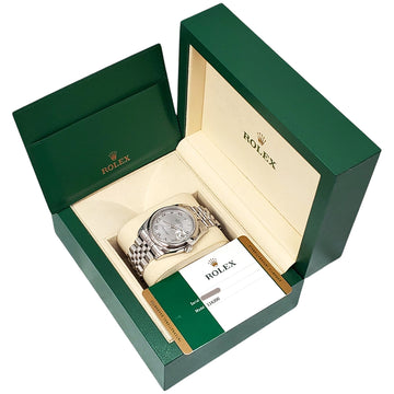 2017 Rolex Datejust 36mm Gray Roman Steel Jubilee Watch 116200 Box Papers
