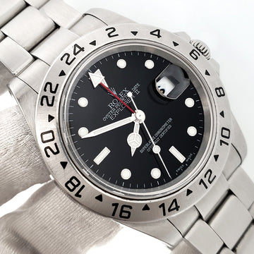 2001 Rolex Explorer II 40mm Black Dial Steel Oyster Watch 16570 Papers