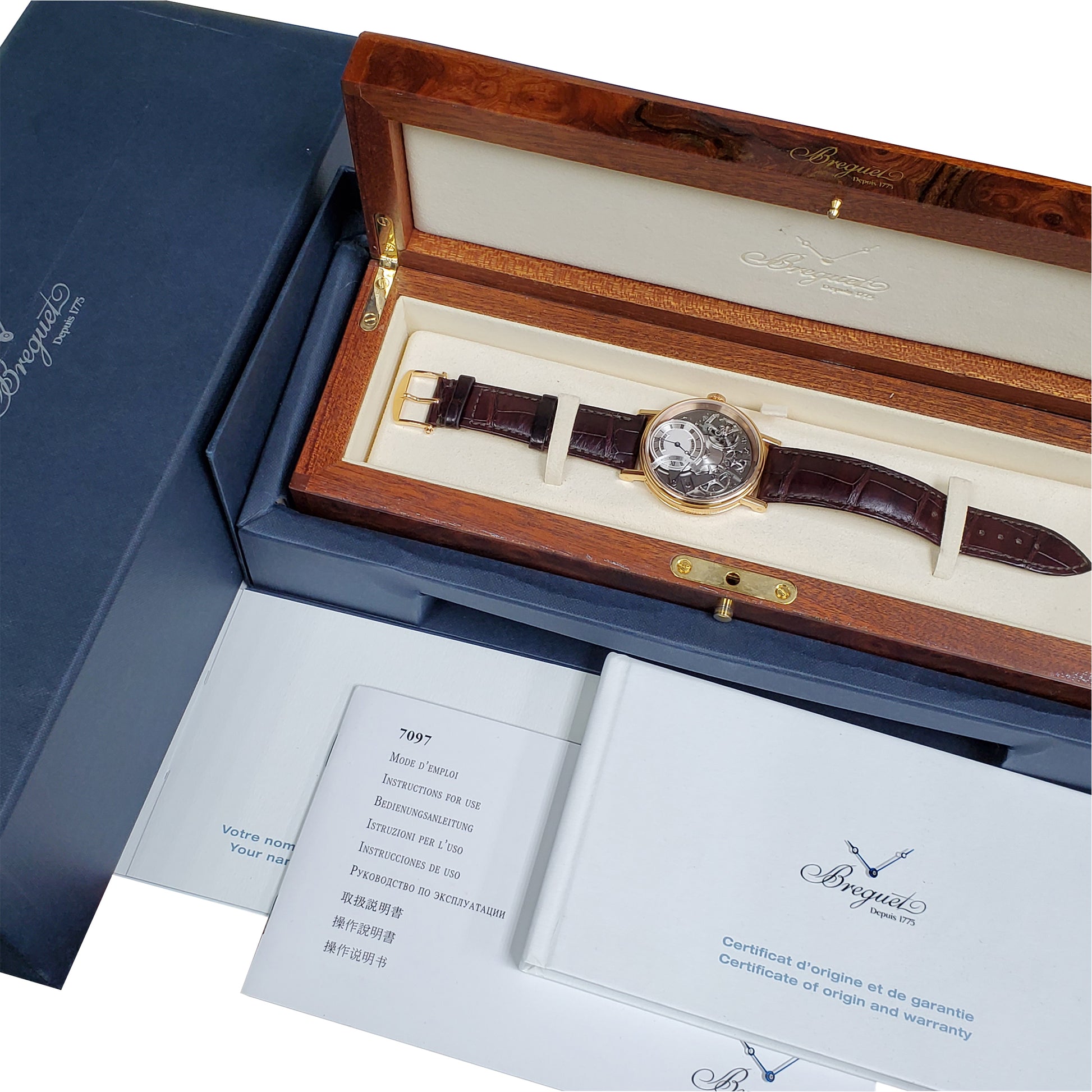 Breguet Tradition Retrograde 18k Rose Gold 40mm 7097BR/G1/9WU Watch Box Papers
