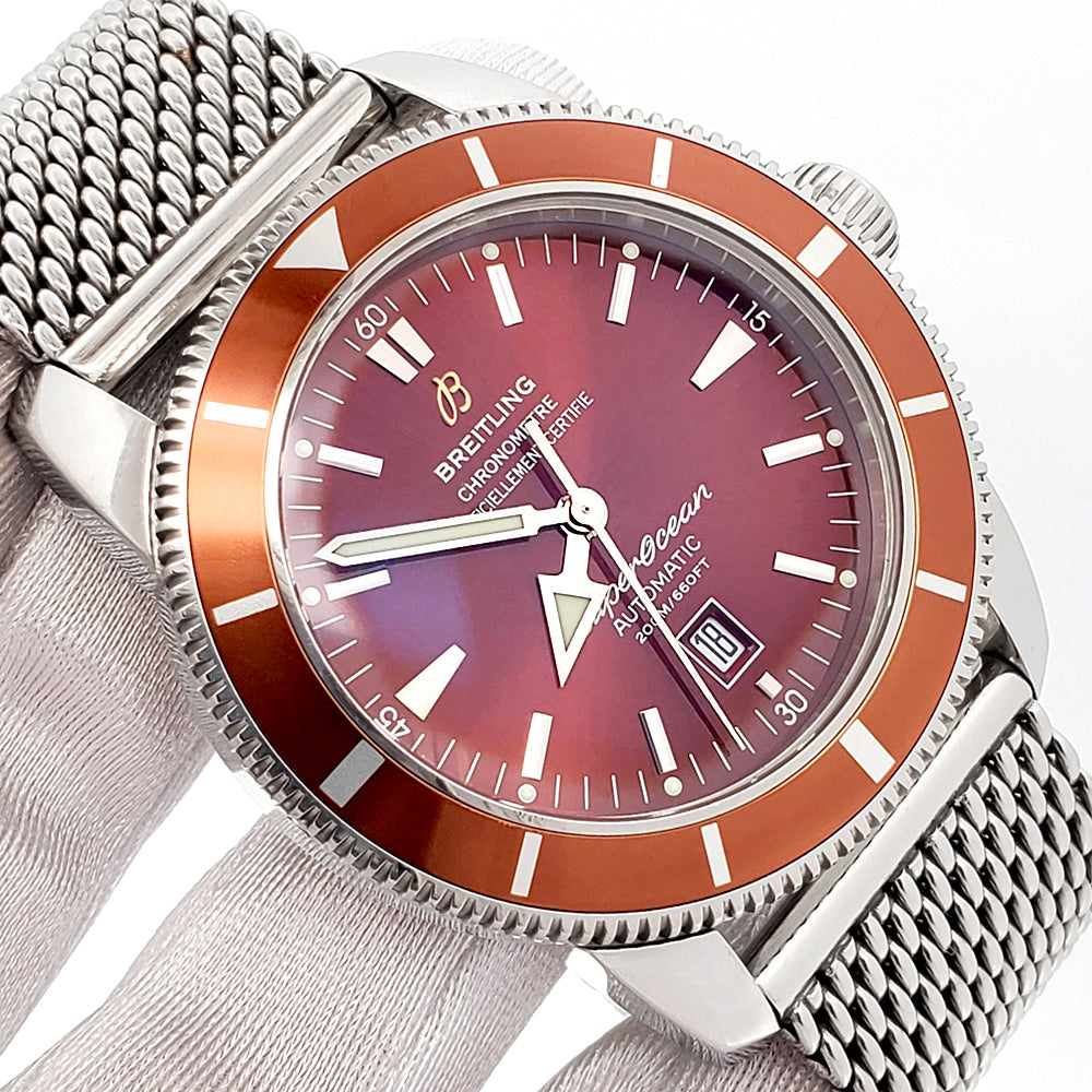 Breitling SuperOcean Heritage 46mm Brown Dial Bronze Bezel Steel Watch A17320